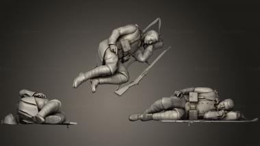 Military figurines French soldier 224 3d model